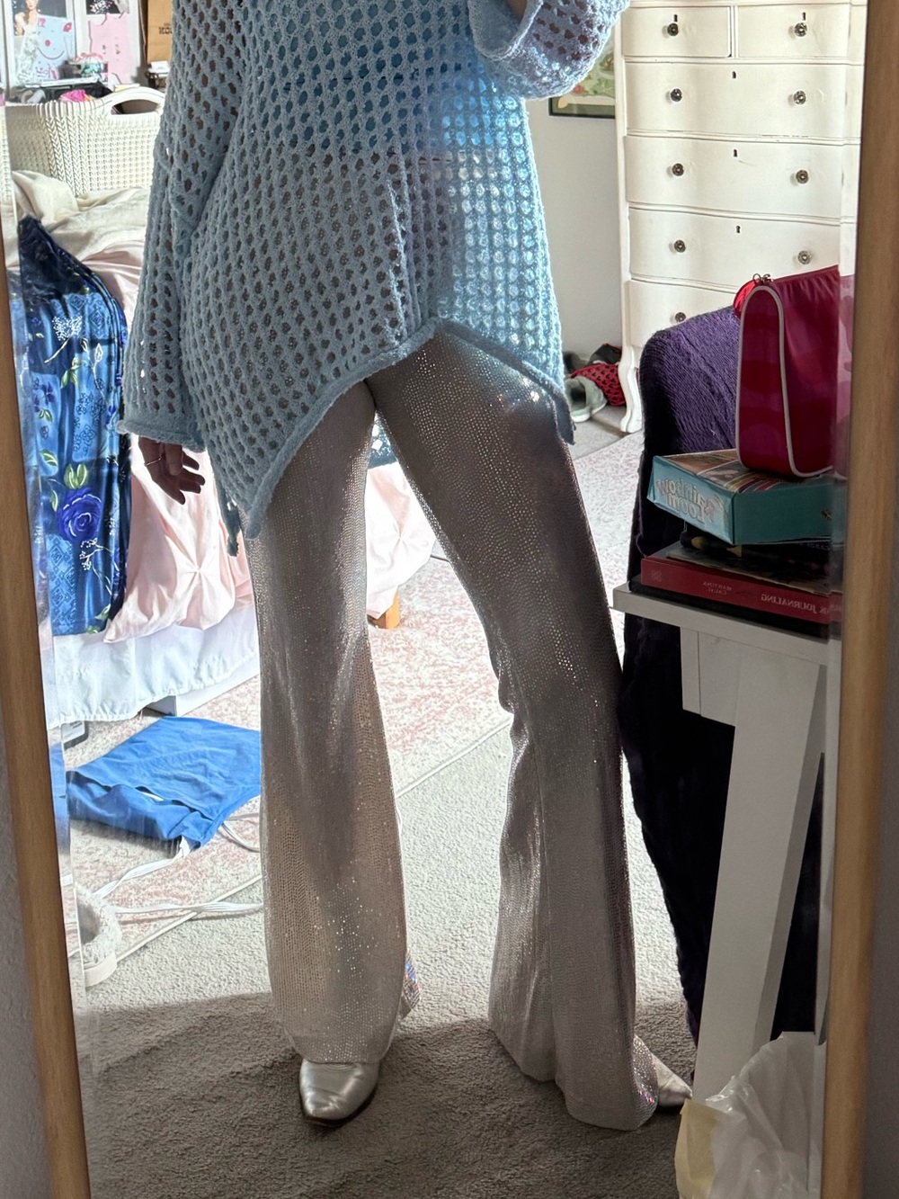 sequin flare pants - Picture 7 of 7